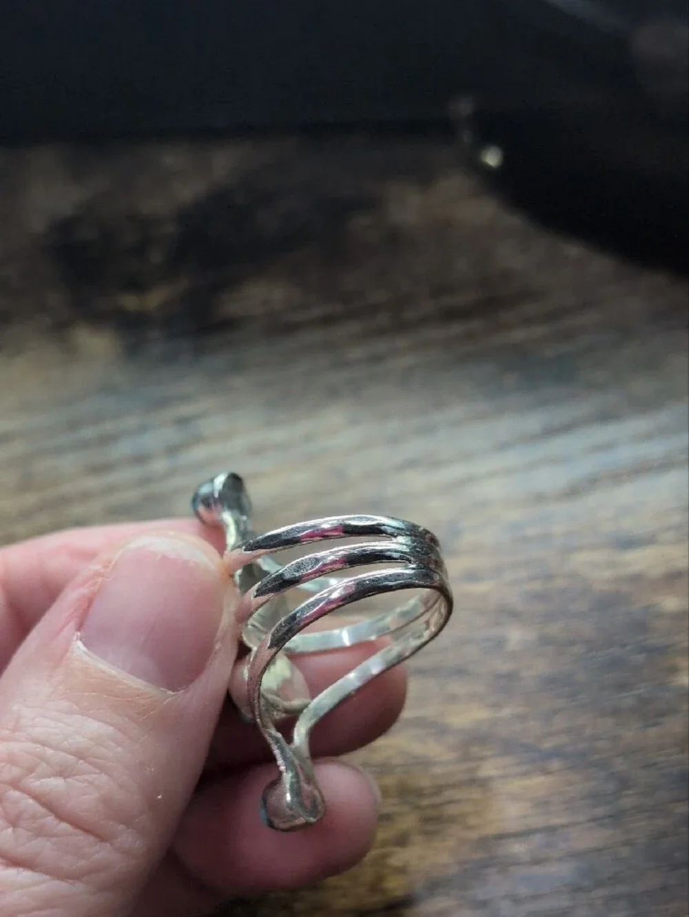 Sterling Silver Turquoise Triple Stone Ring - Blue